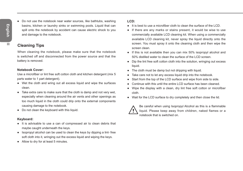 Cleaning tips | GIGABYTE Q2532 User Manual | Page 5 / 40