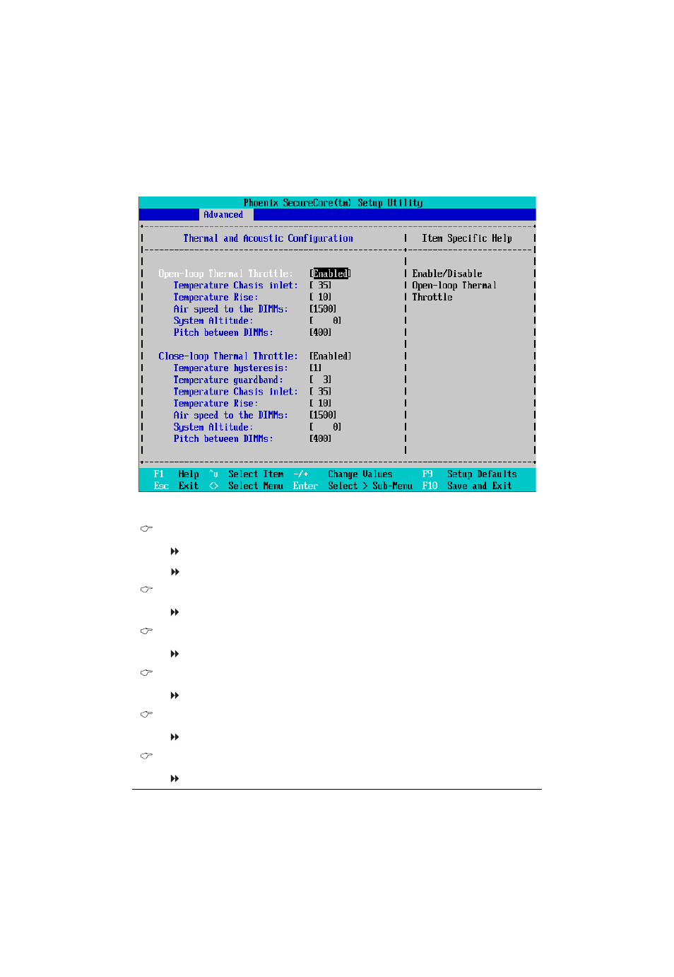 Thermal and acoustic configuration | GIGABYTE GS-R12T4H2-RH User Manual | Page 69 / 81