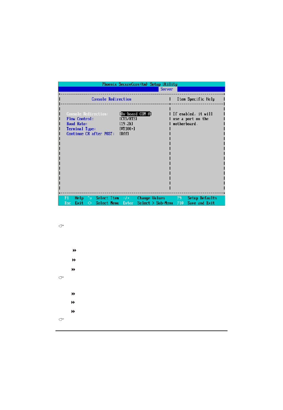 Console redirection | GIGABYTE GS-R12T4H2-RH User Manual | Page 77 / 81
