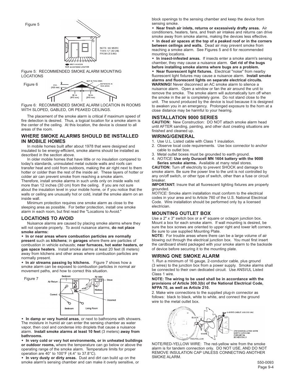 Gentek photoelectric smoke alarm 9120 User Manual | Page 4 / 6