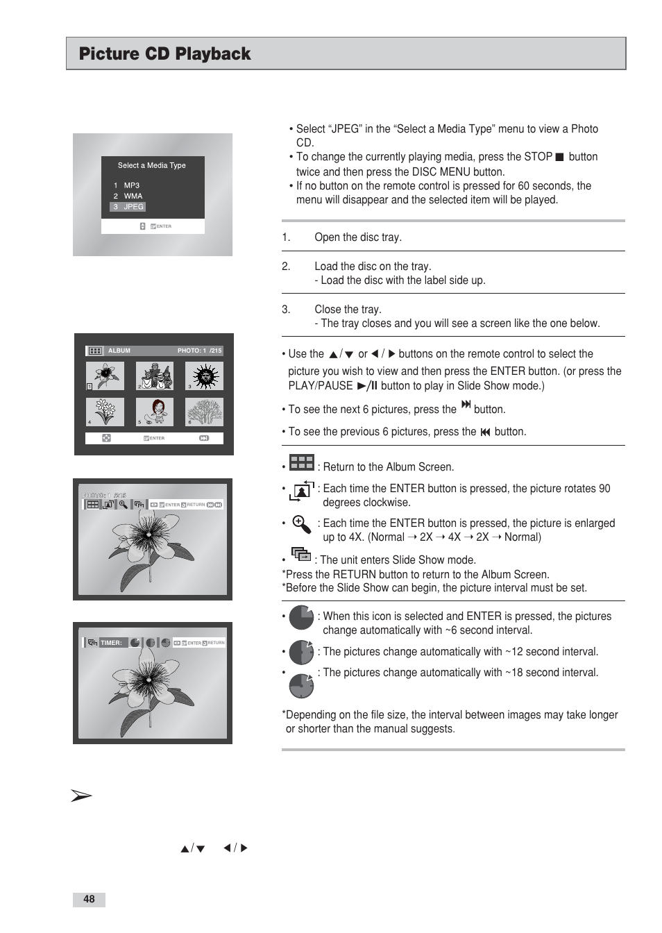 Picture cd playback | Go-Video DV2130 User Manual | Page 48 / 66