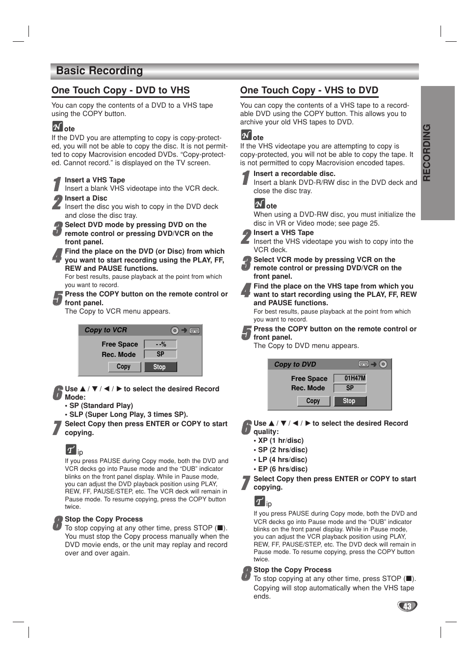 Go-Video VR3840 User Manual | Page 43 / 62