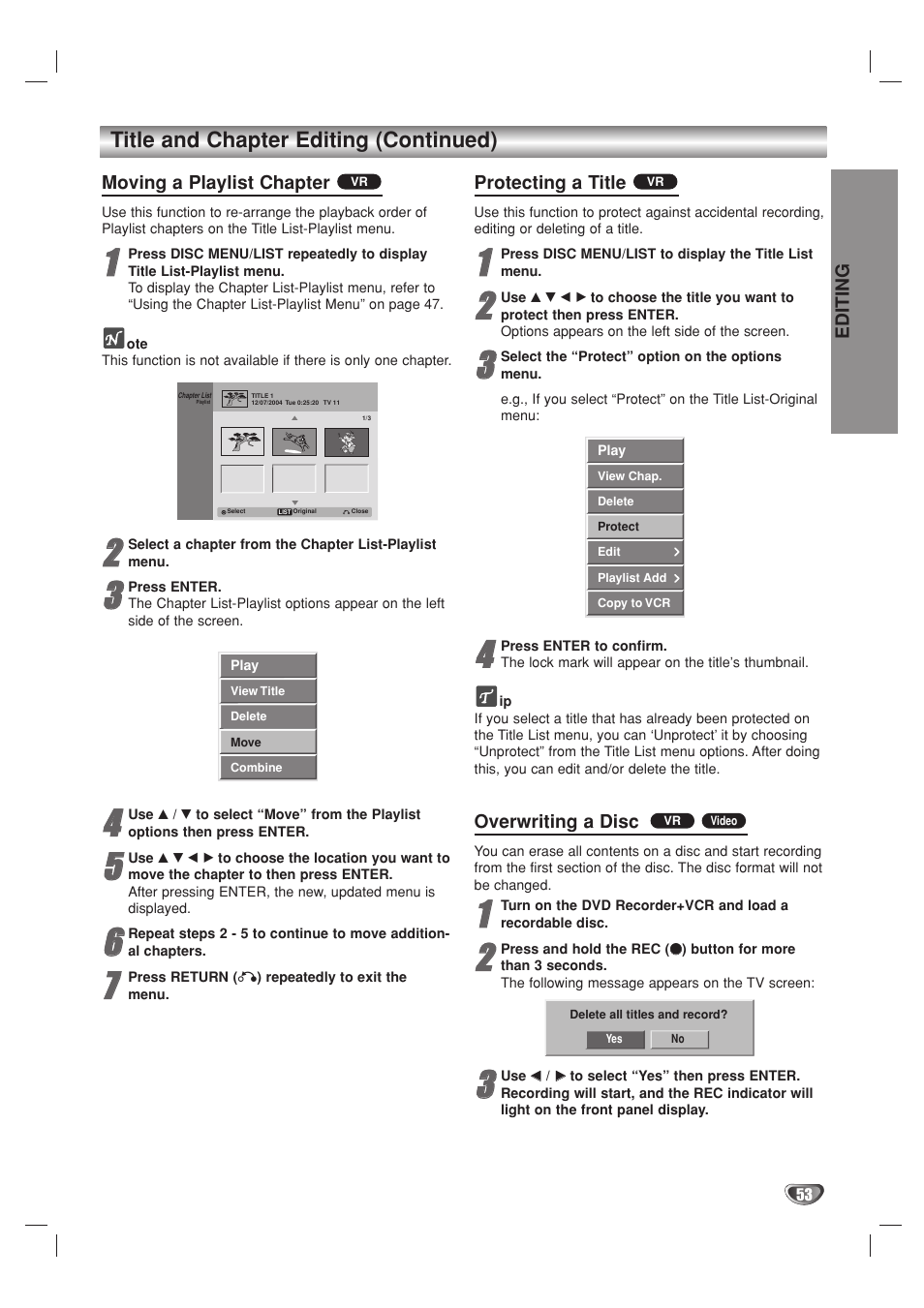 Go-Video VR3840 User Manual | Page 53 / 62