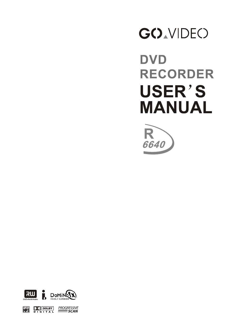 Go-Video R 6640 User Manual | 40 pages