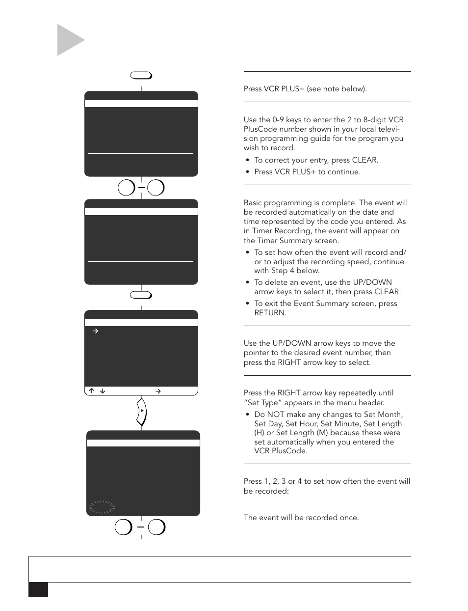 Vcr plus+ recording, Dvd+vcr user’s guide, The event will be recorded once | Go-Video DVR 4550 User Manual | Page 36 / 72