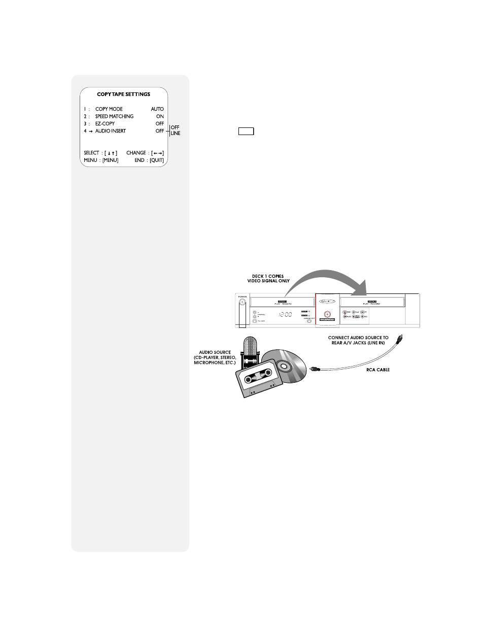 Audio insert | Go-Video DDV9000 User Manual | Page 23 / 58