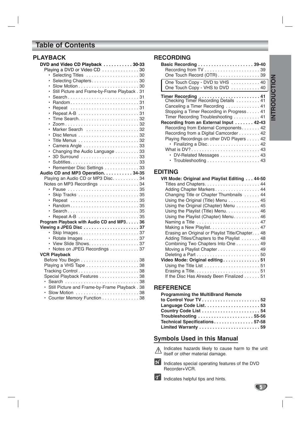 Go-Video VR4940 User Manual | Page 5 / 60