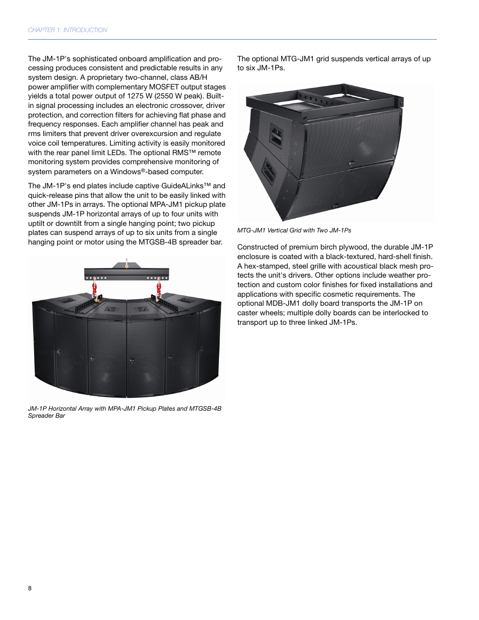 Meyer Sound JM-1P User Manual | Page 8 / 44