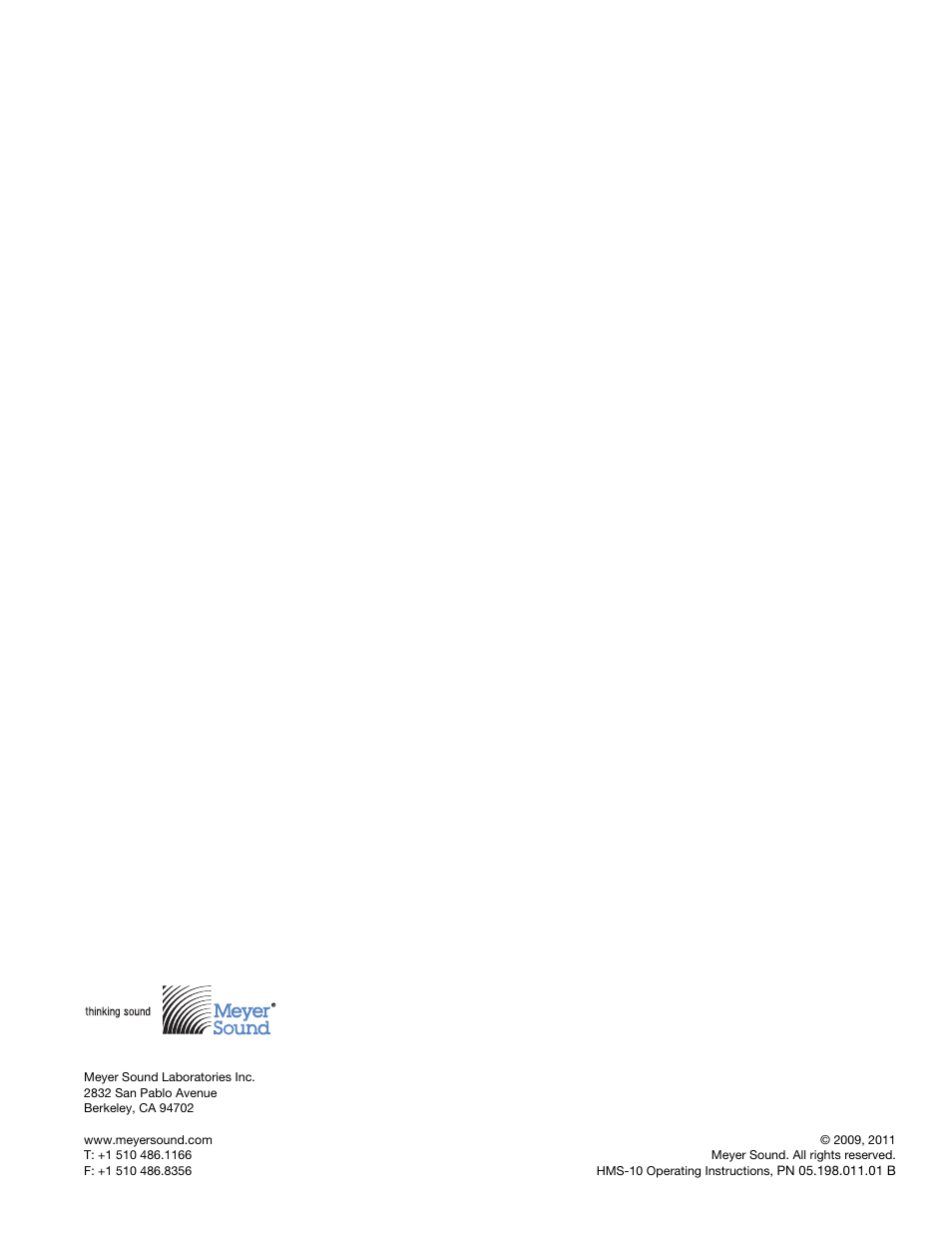 Meyer Sound HMS-10TM User Manual | Page 28 / 28