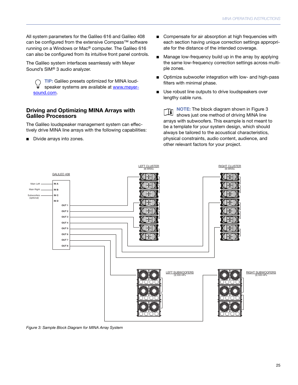Meyer Sound Mina Compact User Manual | Page 25 / 52