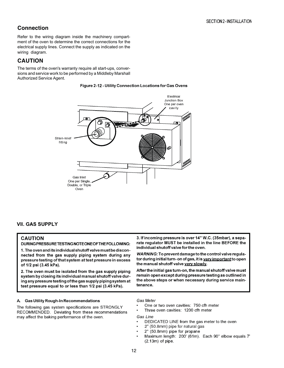 Middleby Marshall PS870 Series Gas Ovens PS870G Gas User Manual | Page 12 / 24