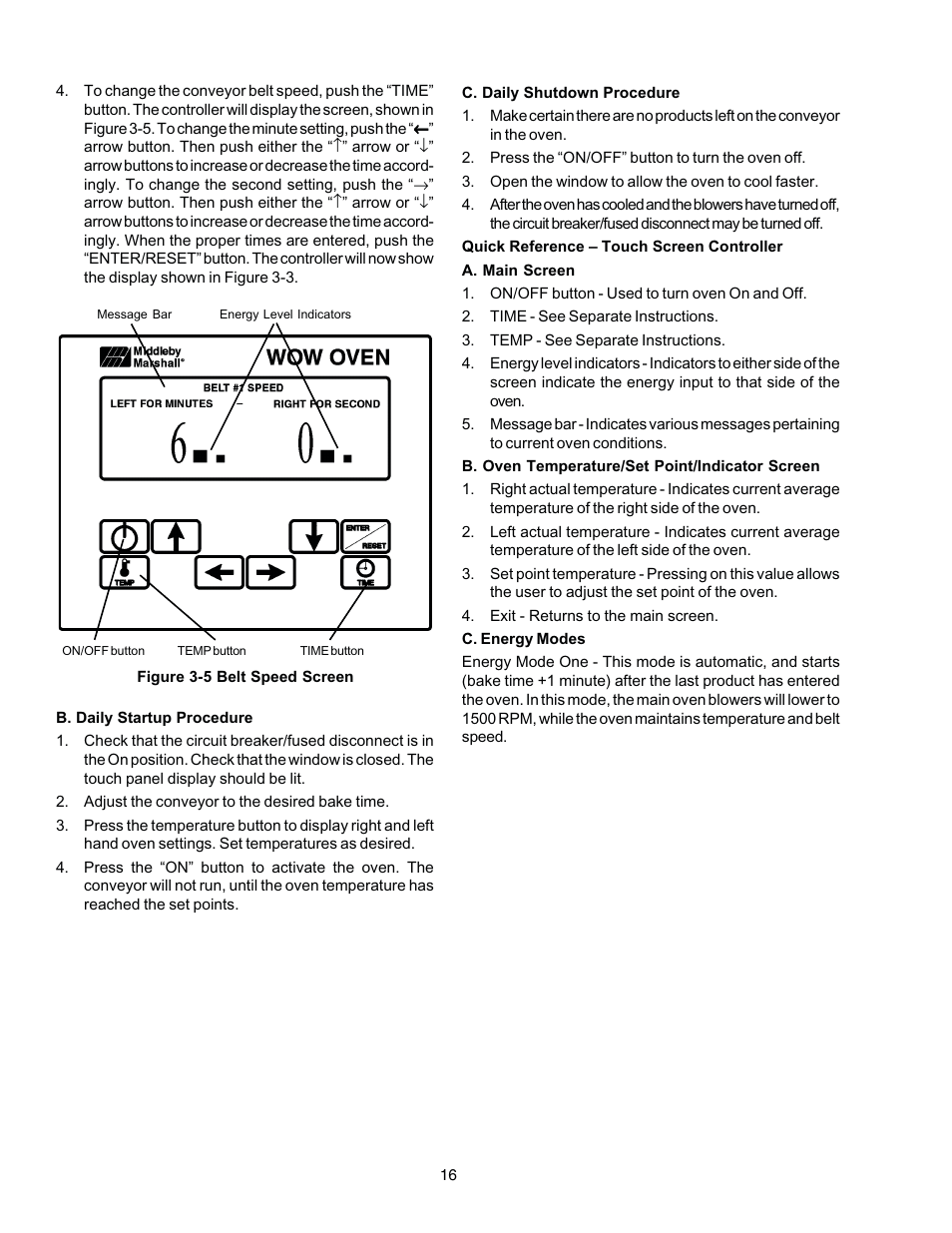 Middleby Marshall PS870 Series Gas Ovens PS870G Gas User Manual | Page 16 / 24