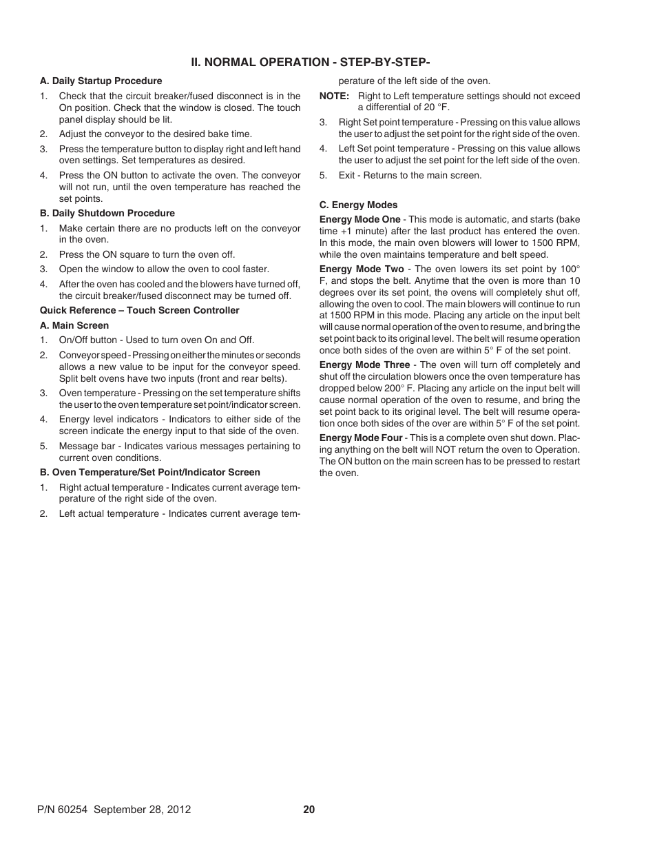 Middleby Marshall PS740 Series Electric Ovens 60254 User Manual | Page 24 / 36