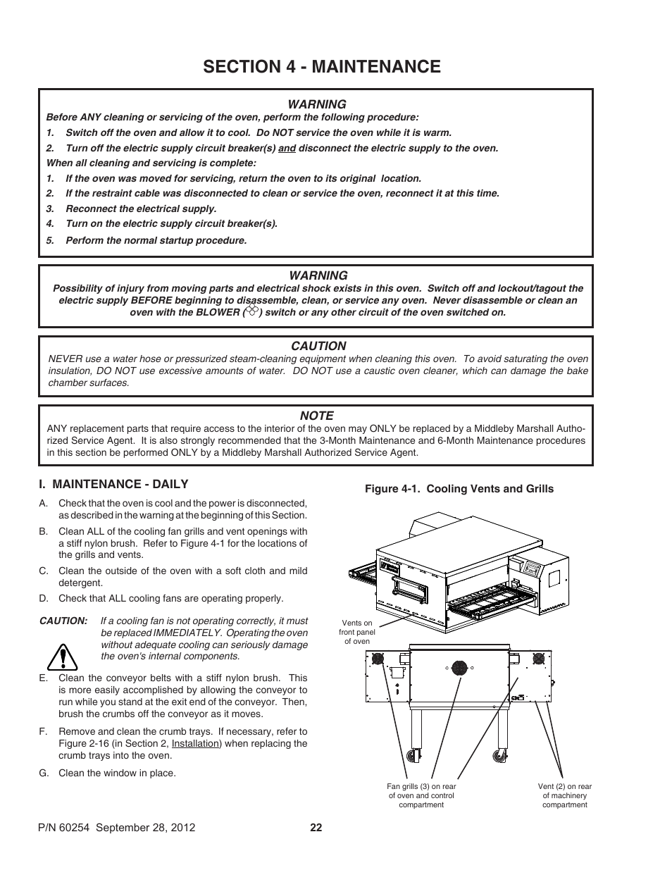 Middleby Marshall PS740 Series Electric Ovens 60254 User Manual | Page 26 / 36