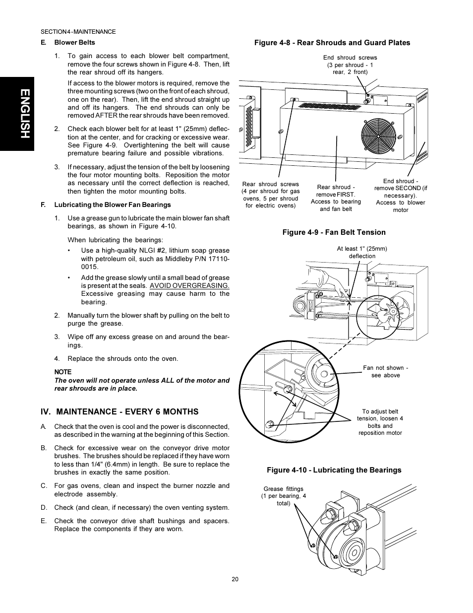 English | Middleby Marshall PS555G GAS User Manual | Page 20 / 24