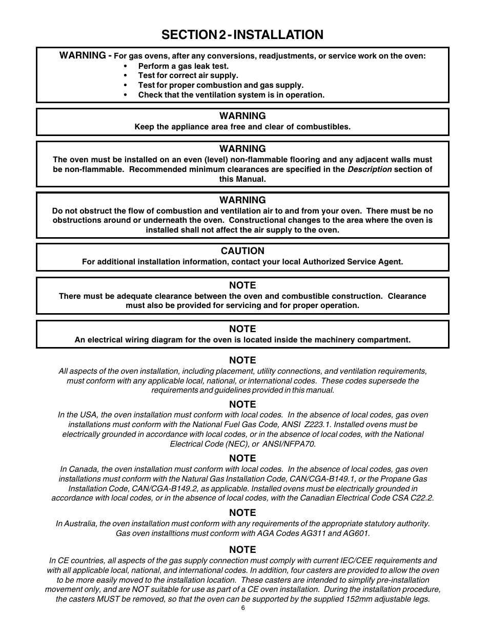 Middleby Marshall Gas Ovens PS53GS Gas User Manual | Page 6 / 44