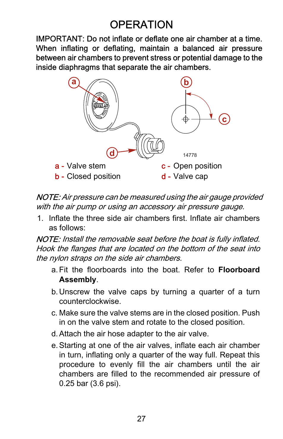 Operation | Mercury Marine Sport 899183001 User Manual | Page 31 / 42