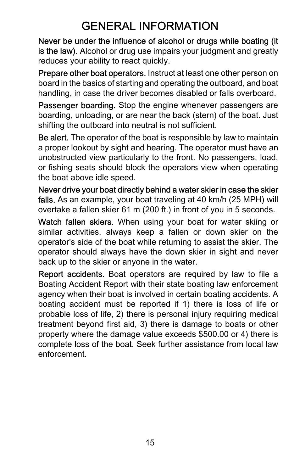 General information | Mercury Marine Heavy Duty 899846001 User Manual | Page 19 / 50