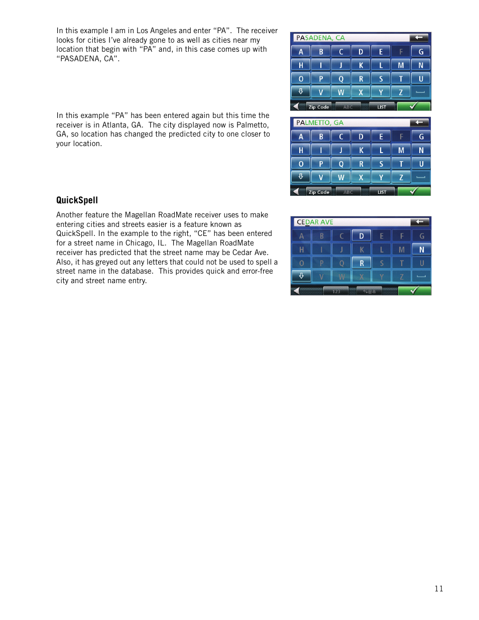 Quickspell | Magellan RoadMate 1470 User Manual | Page 19 / 44