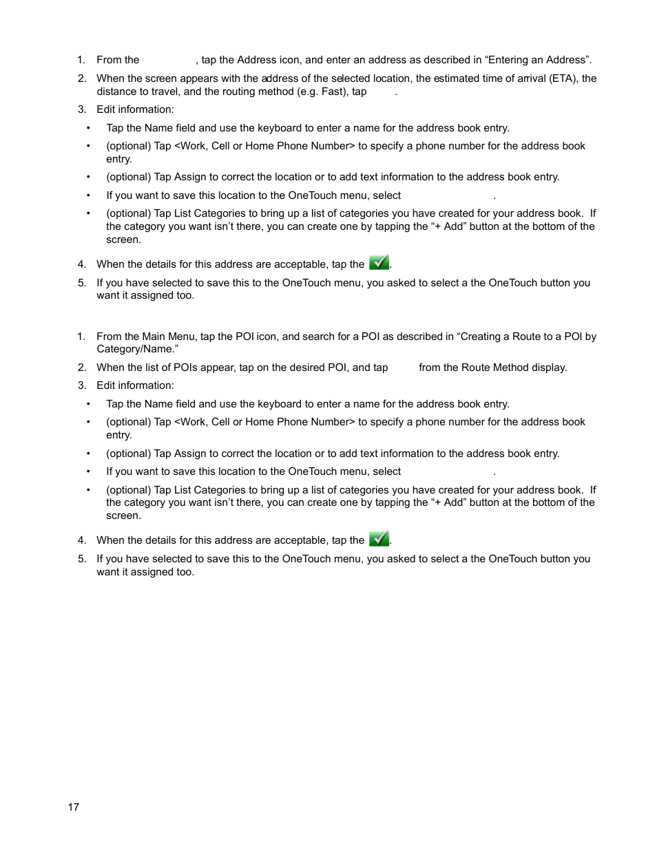 Edit information | Magellan ROADMATE 5120 User Manual | Page 26 / 42