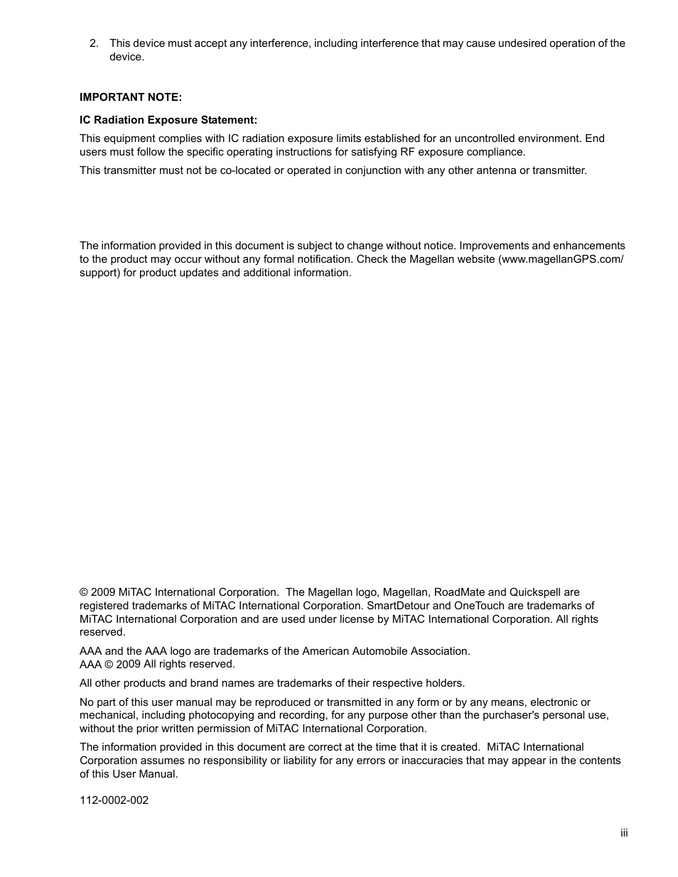 Magellan RoadMate 2036 User Manual | Page 4 / 42