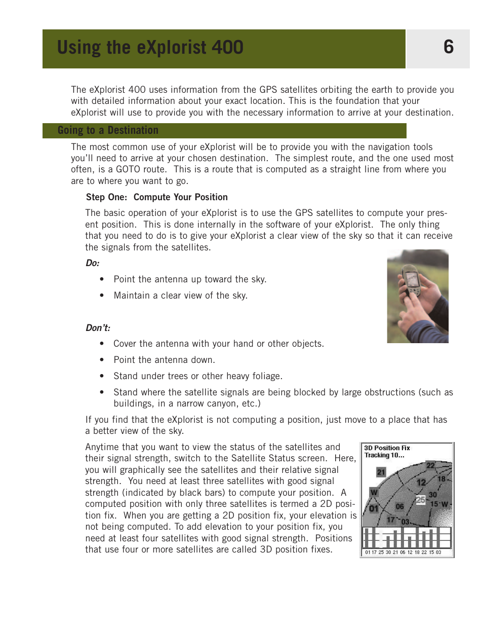 Using the explorist 400, Going to a destination | Magellan eXplorist 400 User Manual | Page 13 / 119