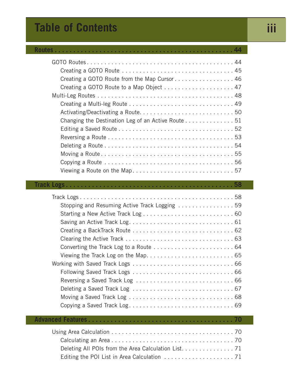 Table of contents iii | Magellan eXplorist 400 User Manual | Page 5 / 119
