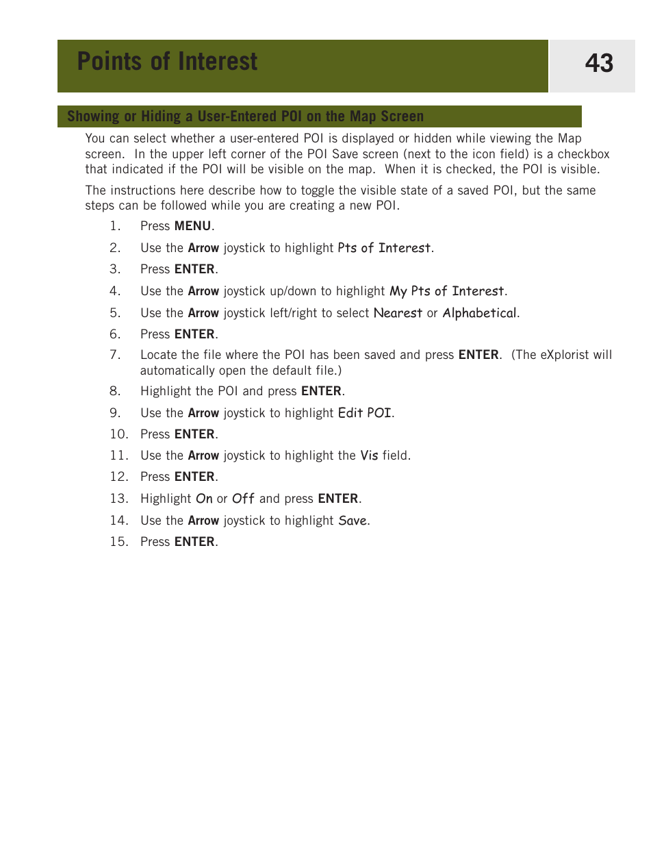 Points of interest 43 | Magellan eXplorist 400 User Manual | Page 50 / 119