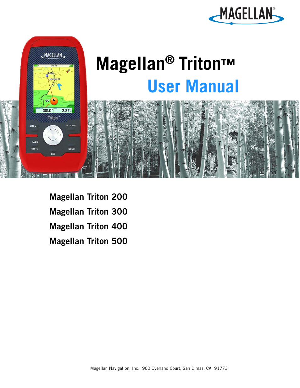 Magellan Triton 300 User Manual | 30 pages