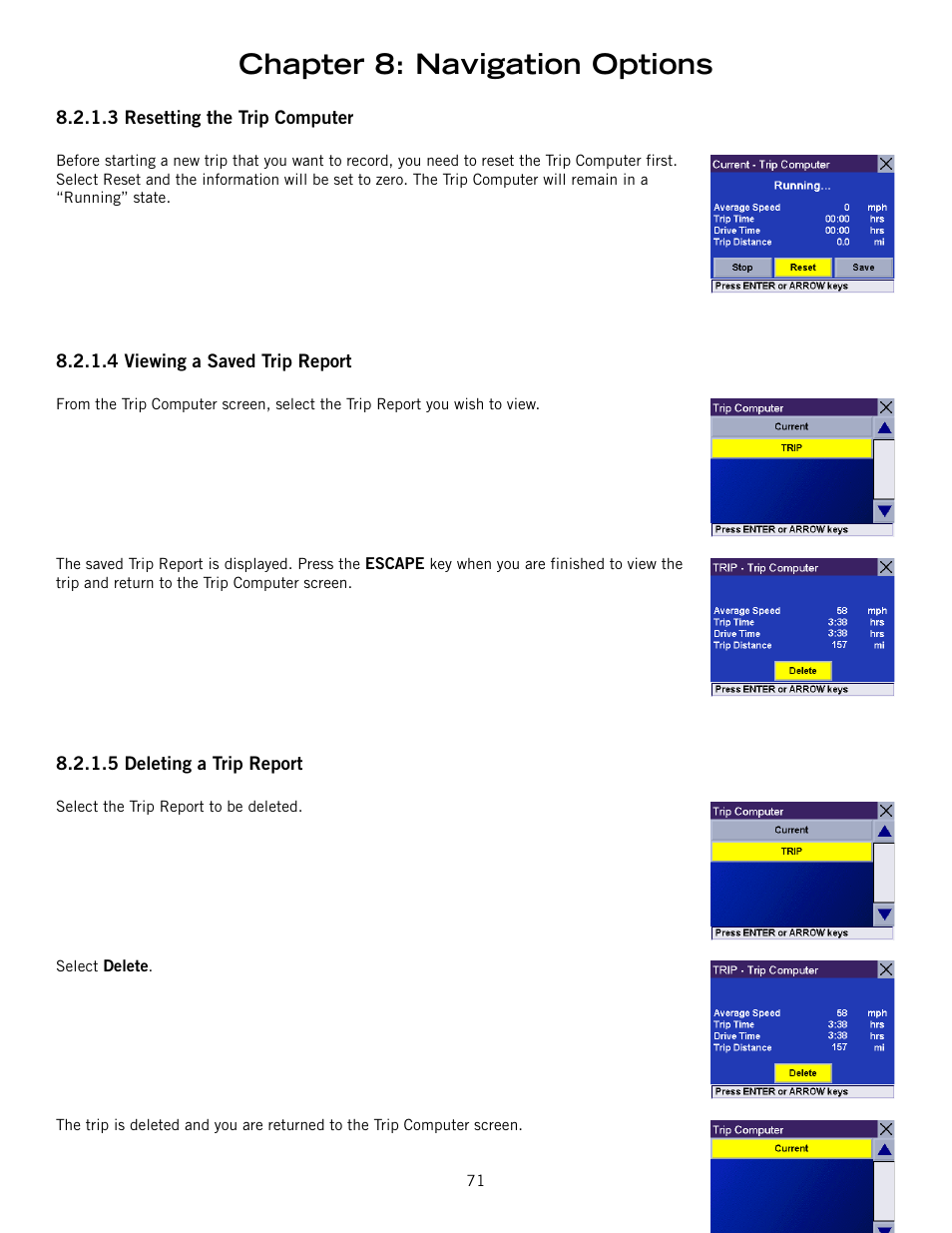 Chapter 8: navigation options | Magellan ROADMATE 860T User Manual | Page 80 / 106
