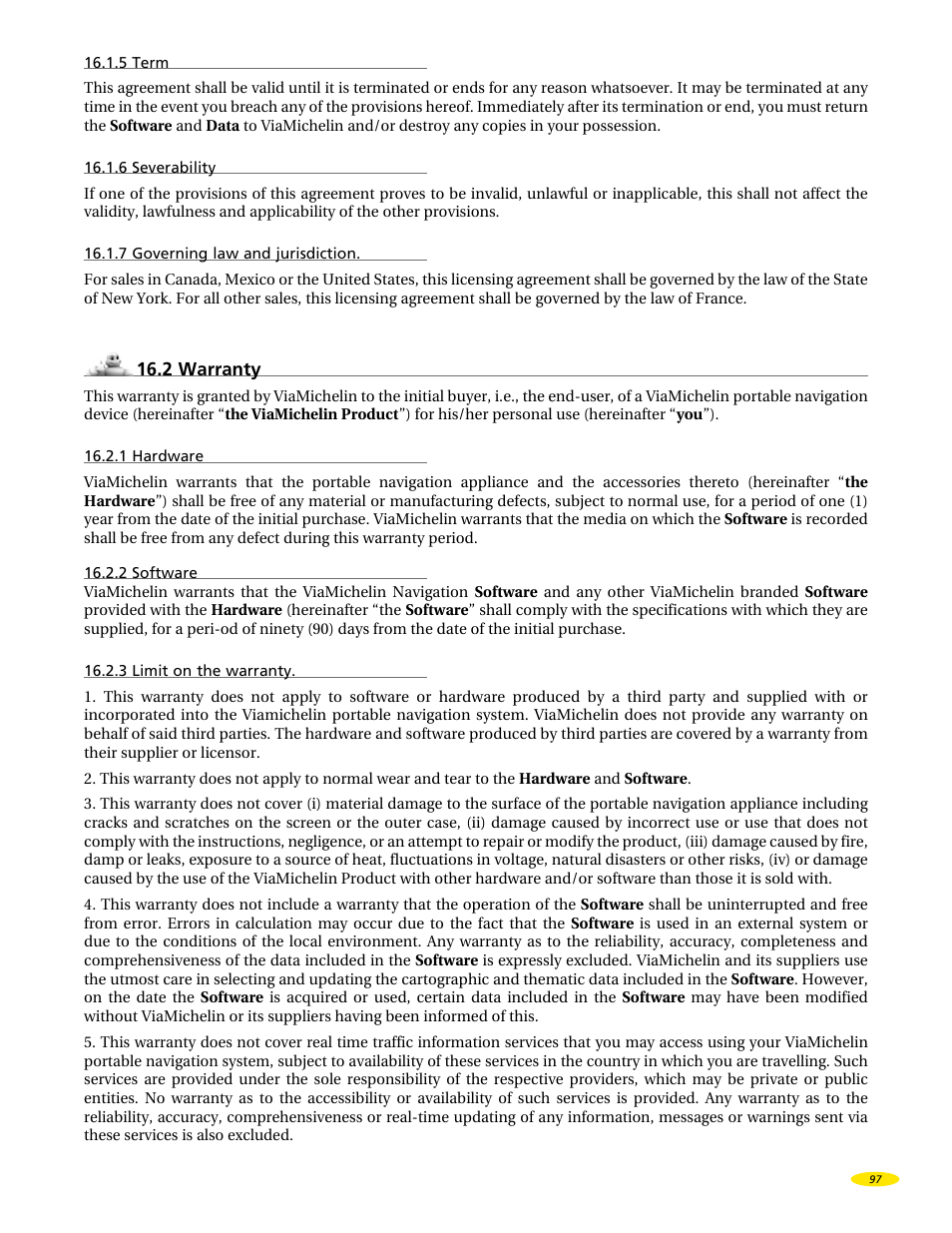 Michelin X970 User Manual | Page 99 / 100