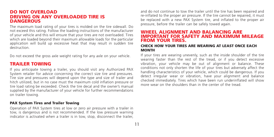 Michelin LIGHT TRUCK TIRE User Manual | Page 11 / 16
