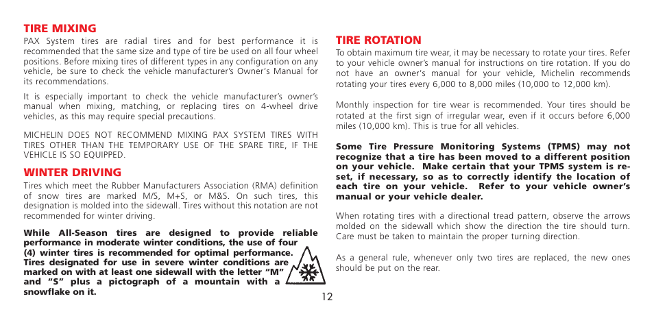 Michelin LIGHT TRUCK TIRE User Manual | Page 12 / 16