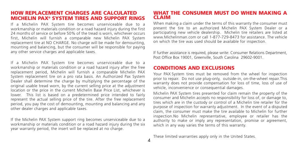 Michelin LIGHT TRUCK TIRE User Manual | Page 4 / 16