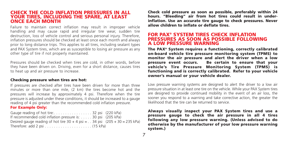 Michelin LIGHT TRUCK TIRE User Manual | Page 7 / 16