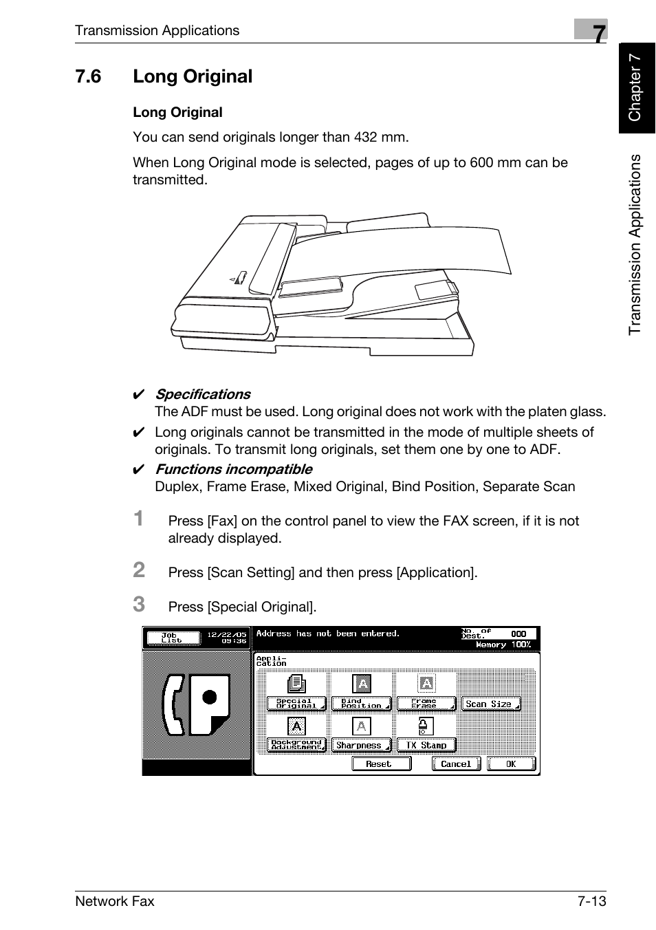 6 long original, Long original, Long original -13 | Konica Minolta bizhub C300 User Manual | Page 130 / 342