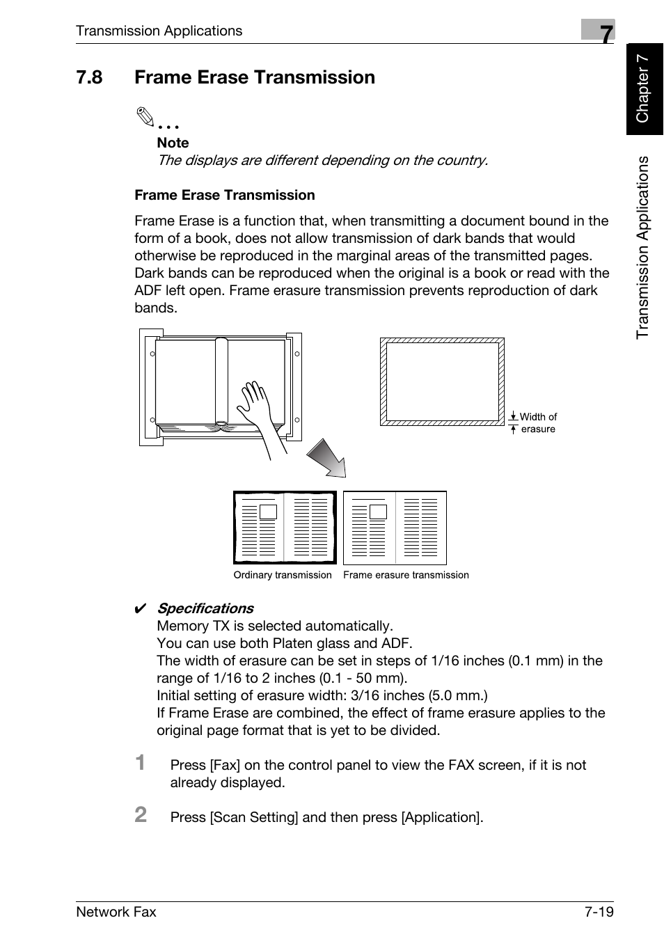8 frame erase transmission, Frame erase transmission, Frame erase transmission -19 | Konica Minolta bizhub C300 User Manual | Page 136 / 342