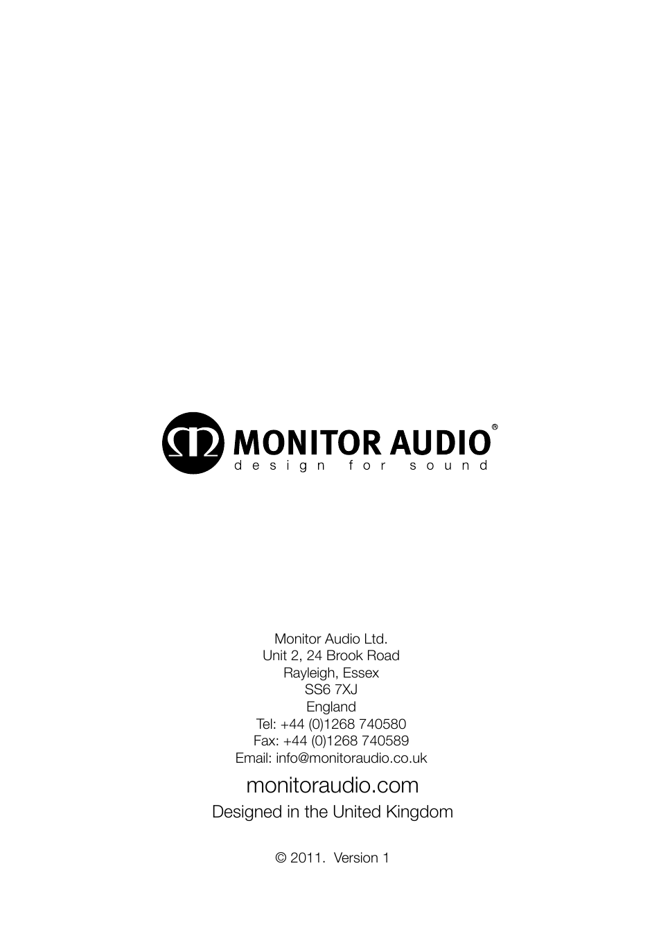 Monitor Audio GOLD GX-FX User Manual | Page 9 / 9