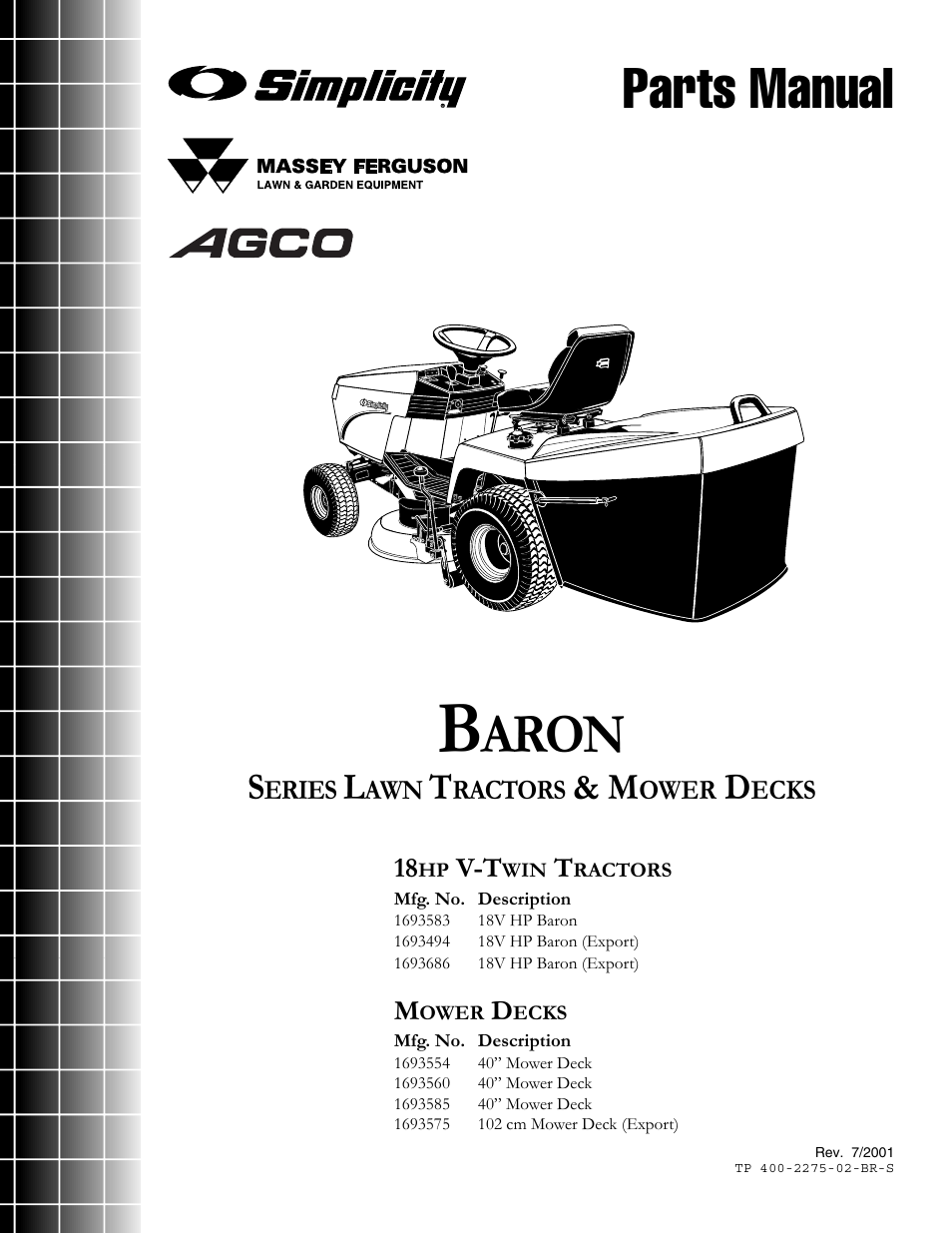 Massey Ferguson L&G BARON 1693583 User Manual | 54 pages