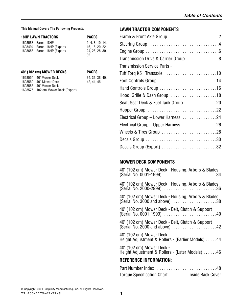 Massey Ferguson L&G BARON 1693583 User Manual | Page 3 / 54