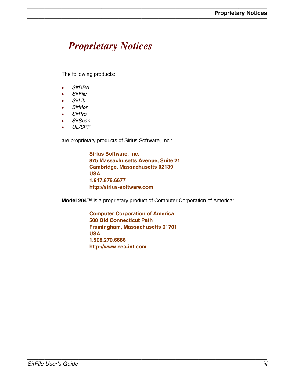 Proprietary notices | March Products 204 User Manual | Page 3 / 56