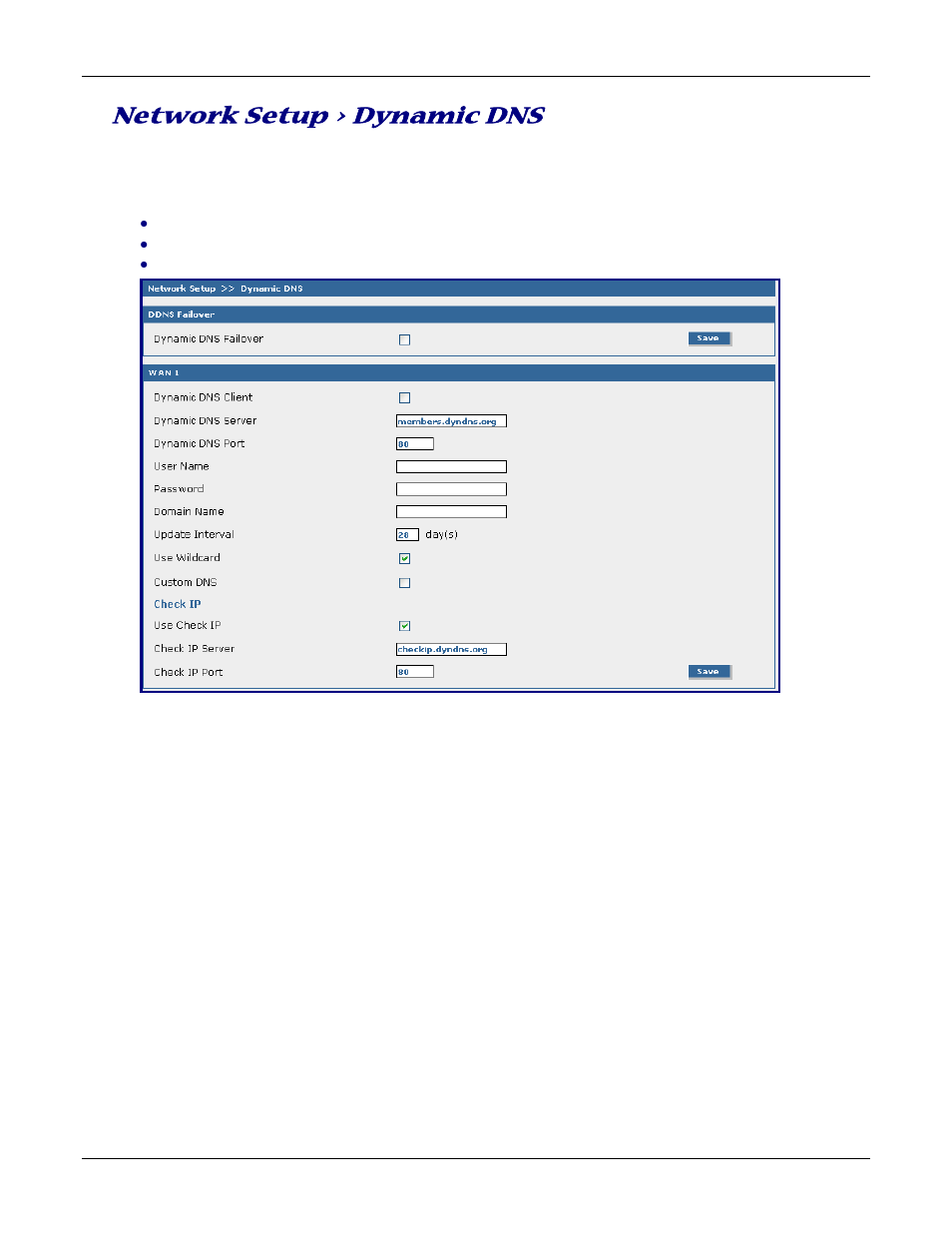 Network setup > dynamic dns | Multitech ROUTEFINDER RF830-AP User Manual | Page 51 / 94