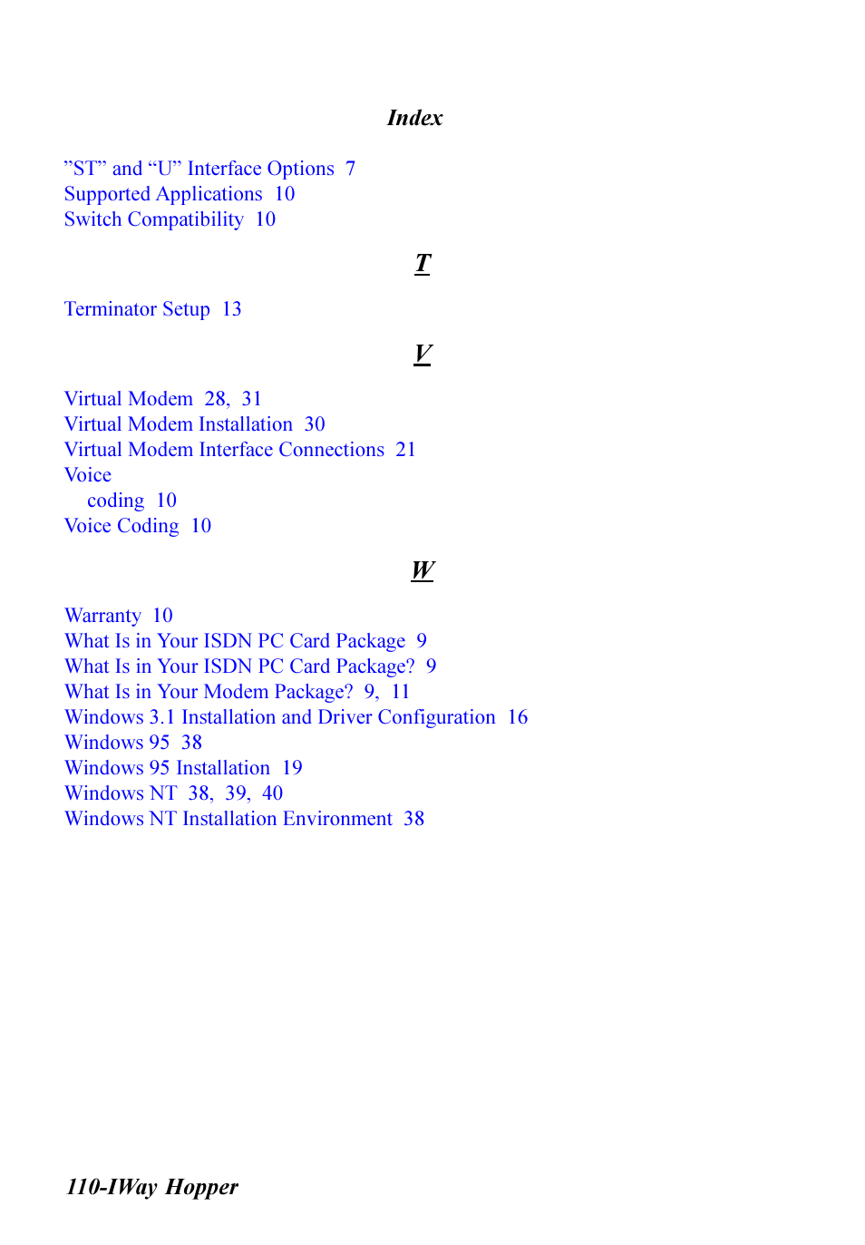 Multitech IWAY MT128ISA-SV User Manual | Page 110 / 117
