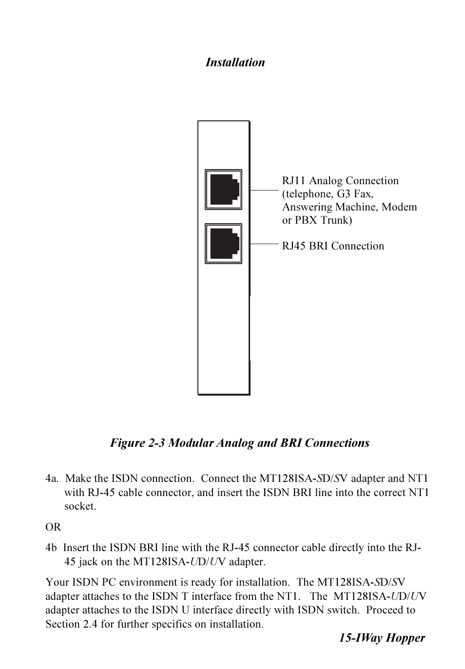 Multitech IWAY MT128ISA-SV User Manual | Page 15 / 117