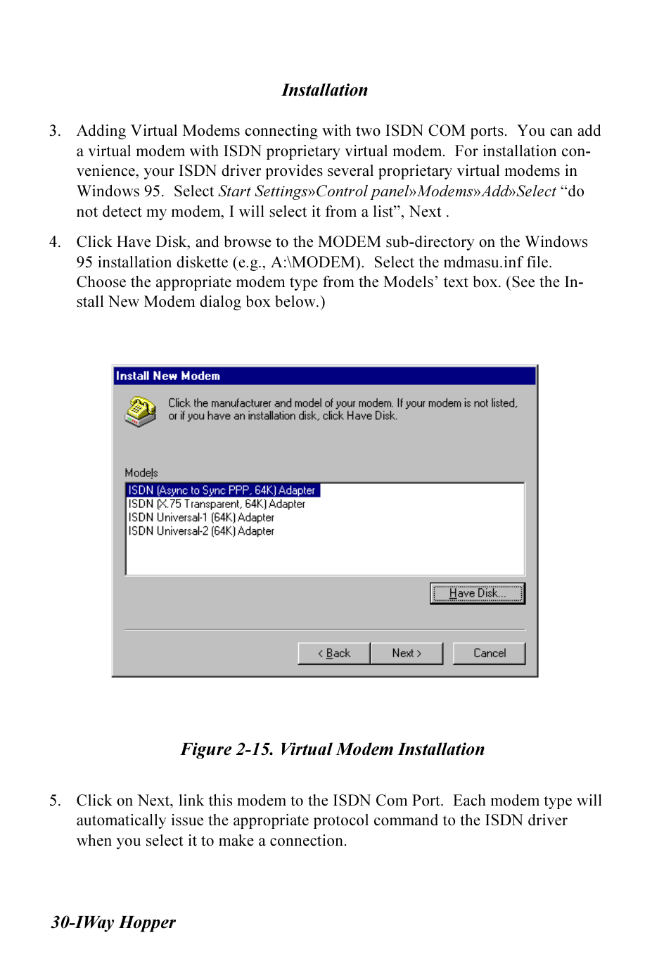 Multitech IWAY MT128ISA-SV User Manual | Page 30 / 117