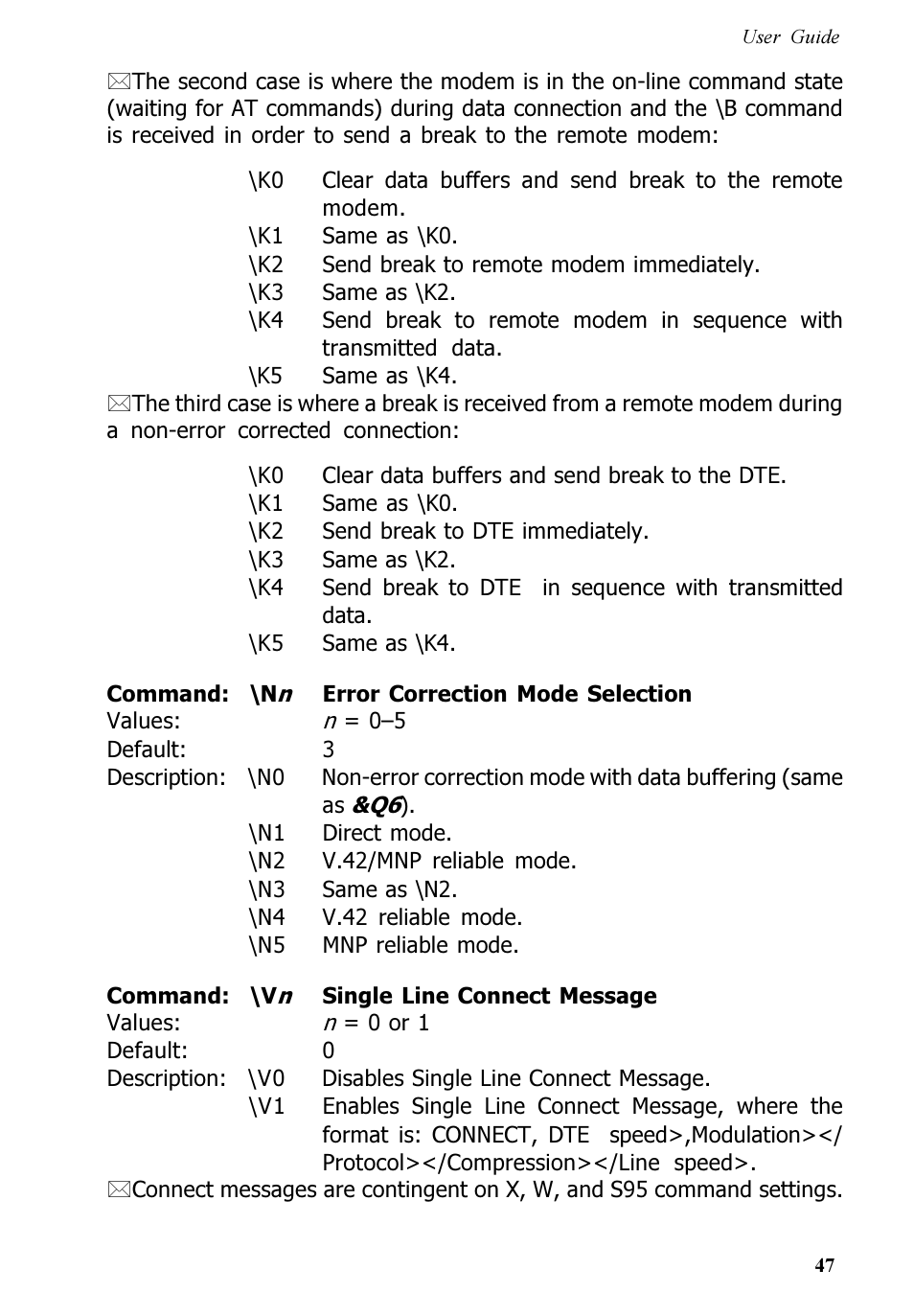 Multitech V.90/K56FLEX MT5600ZDXV User Manual | Page 47 / 98