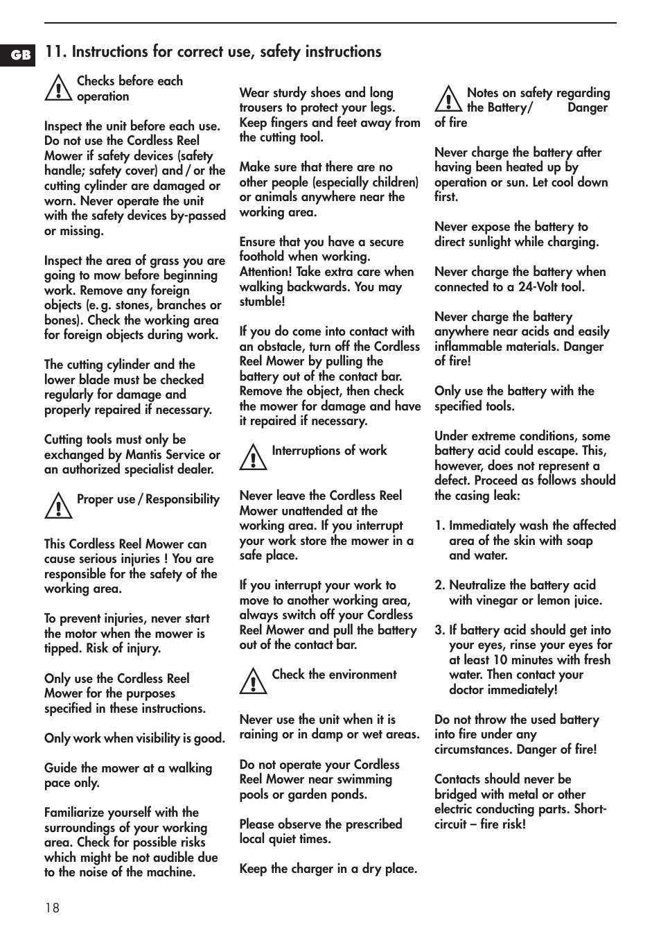Mantis 811103 User Manual | Page 18 / 41