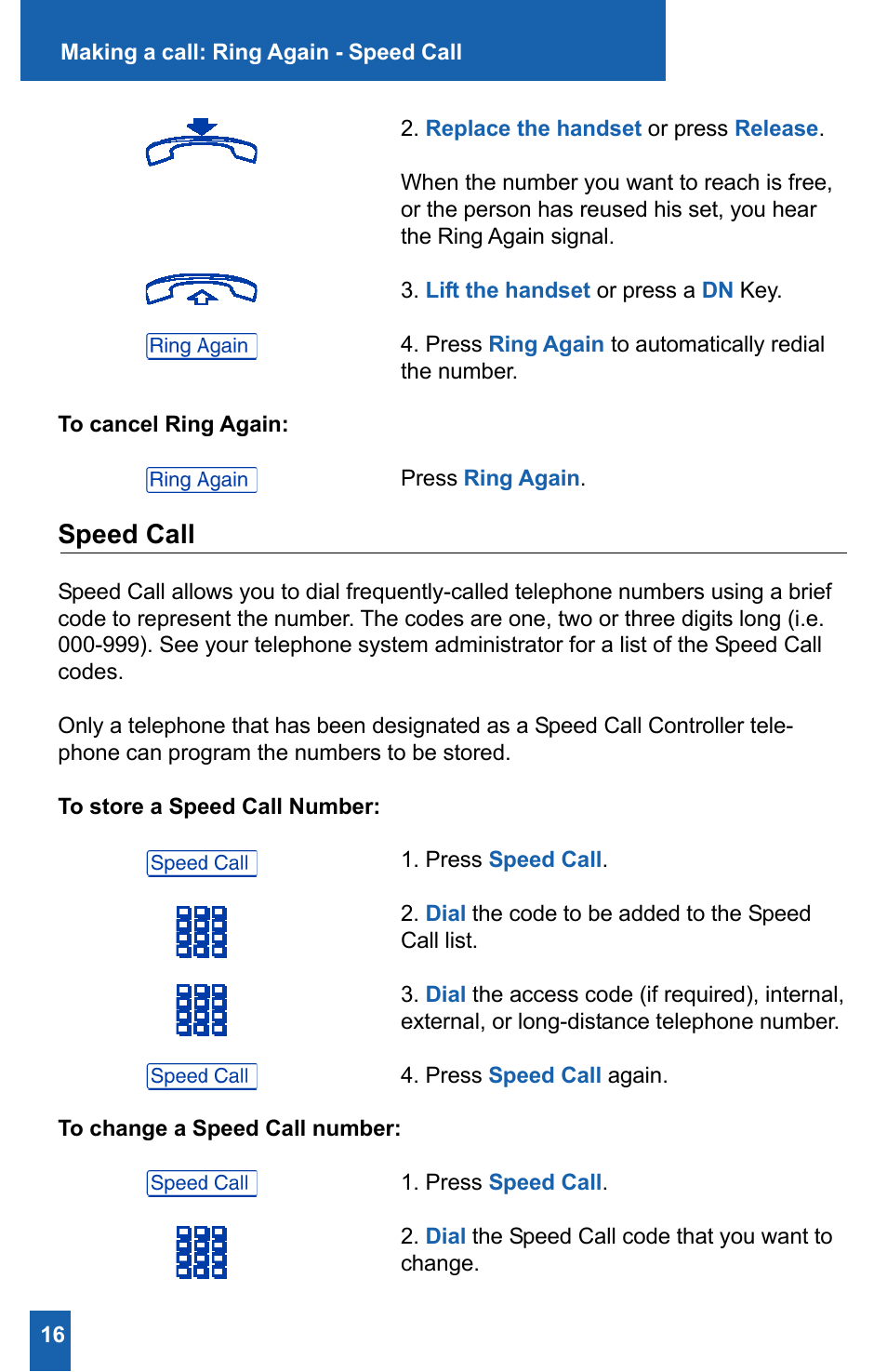Speed call | Meridian America M2008HF User Manual | Page 22 / 52