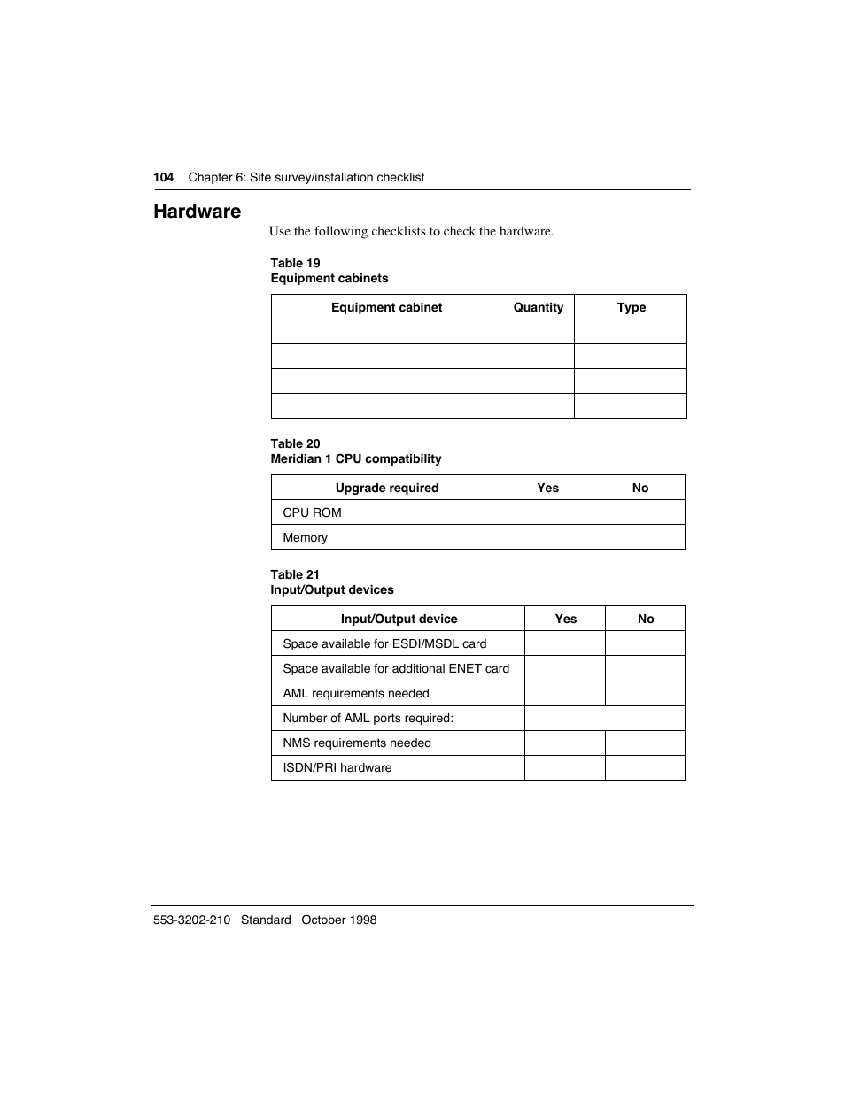 Hardware | Meridian America Link/Customer Controlled Routing User Manual | Page 122 / 595