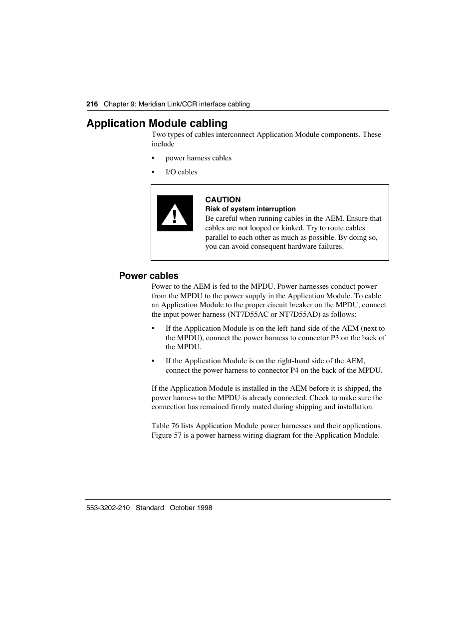 Application module cabling | Meridian America Link/Customer Controlled Routing User Manual | Page 234 / 595